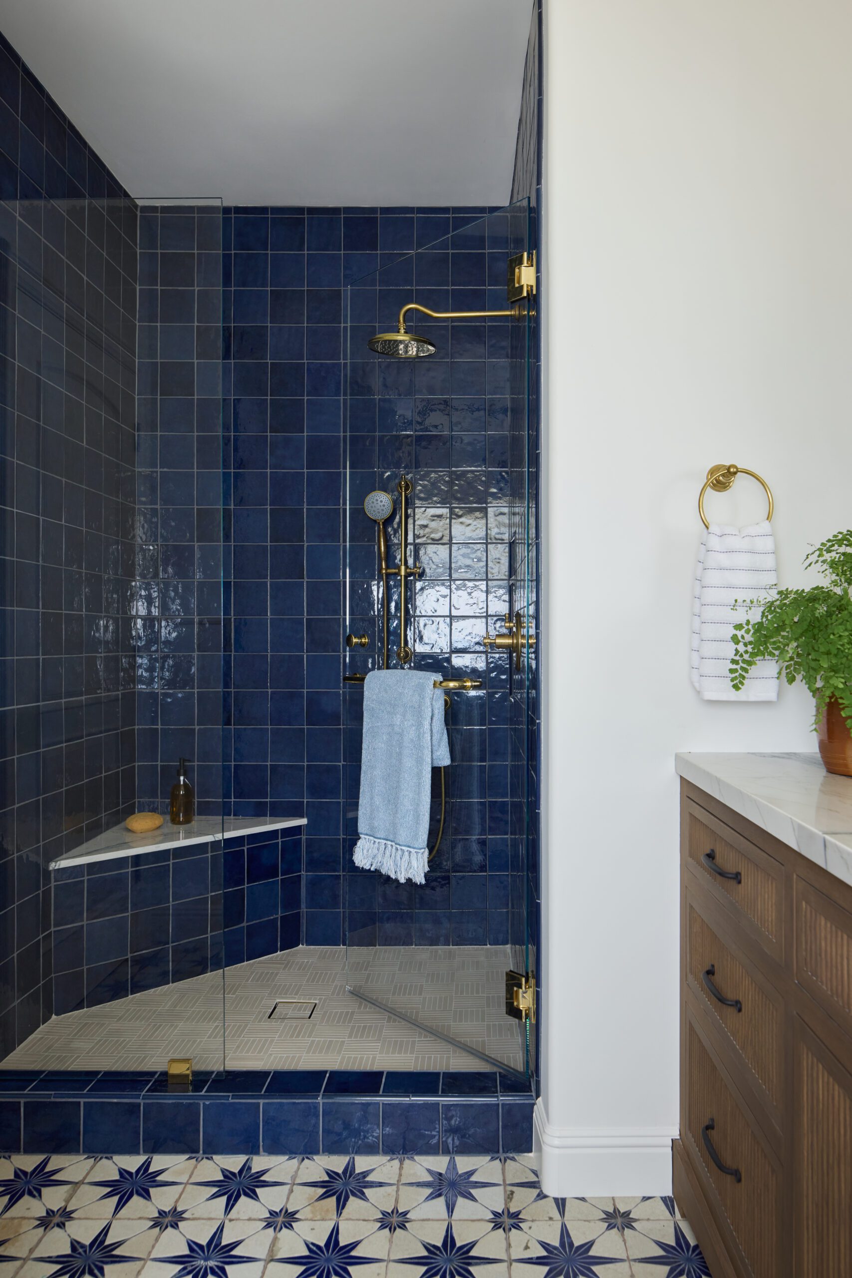 Blue shower tile inspiration