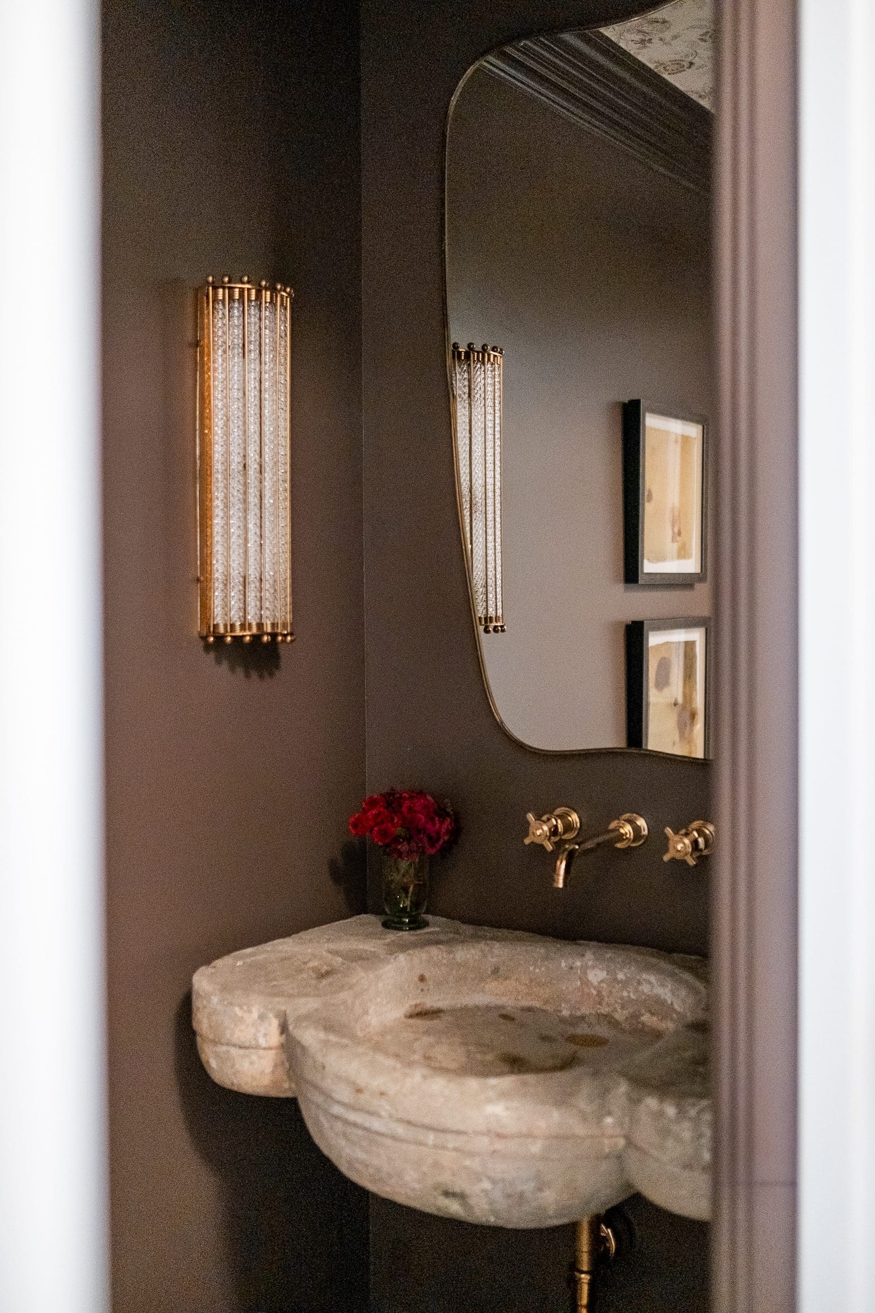 European Modern Cottage powder room inspiration