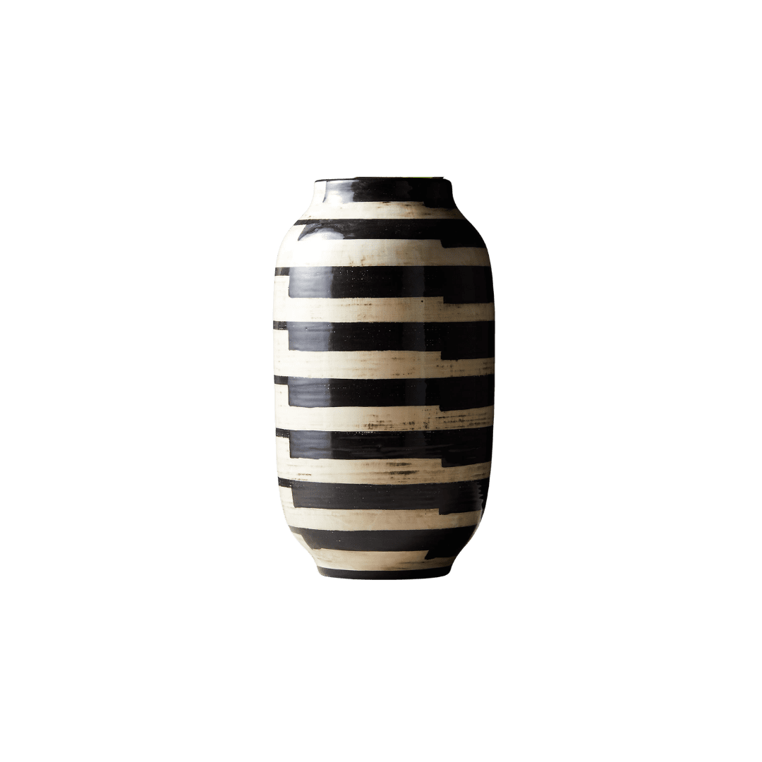 striped vase
