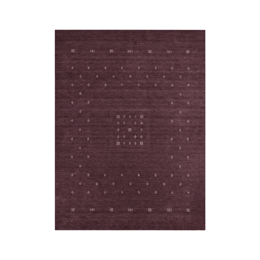 dark purple wool rug