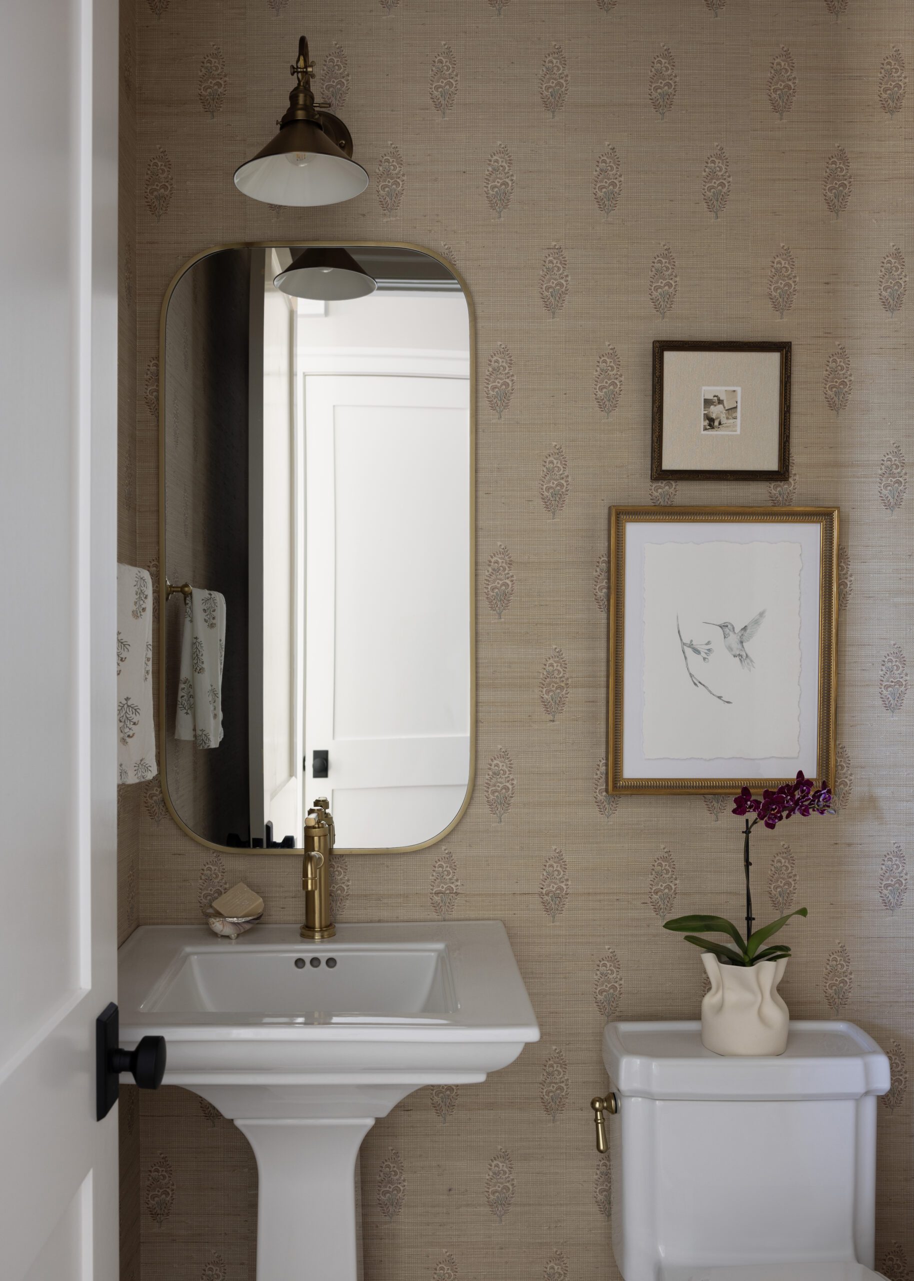 Powder bathroom wallpaper