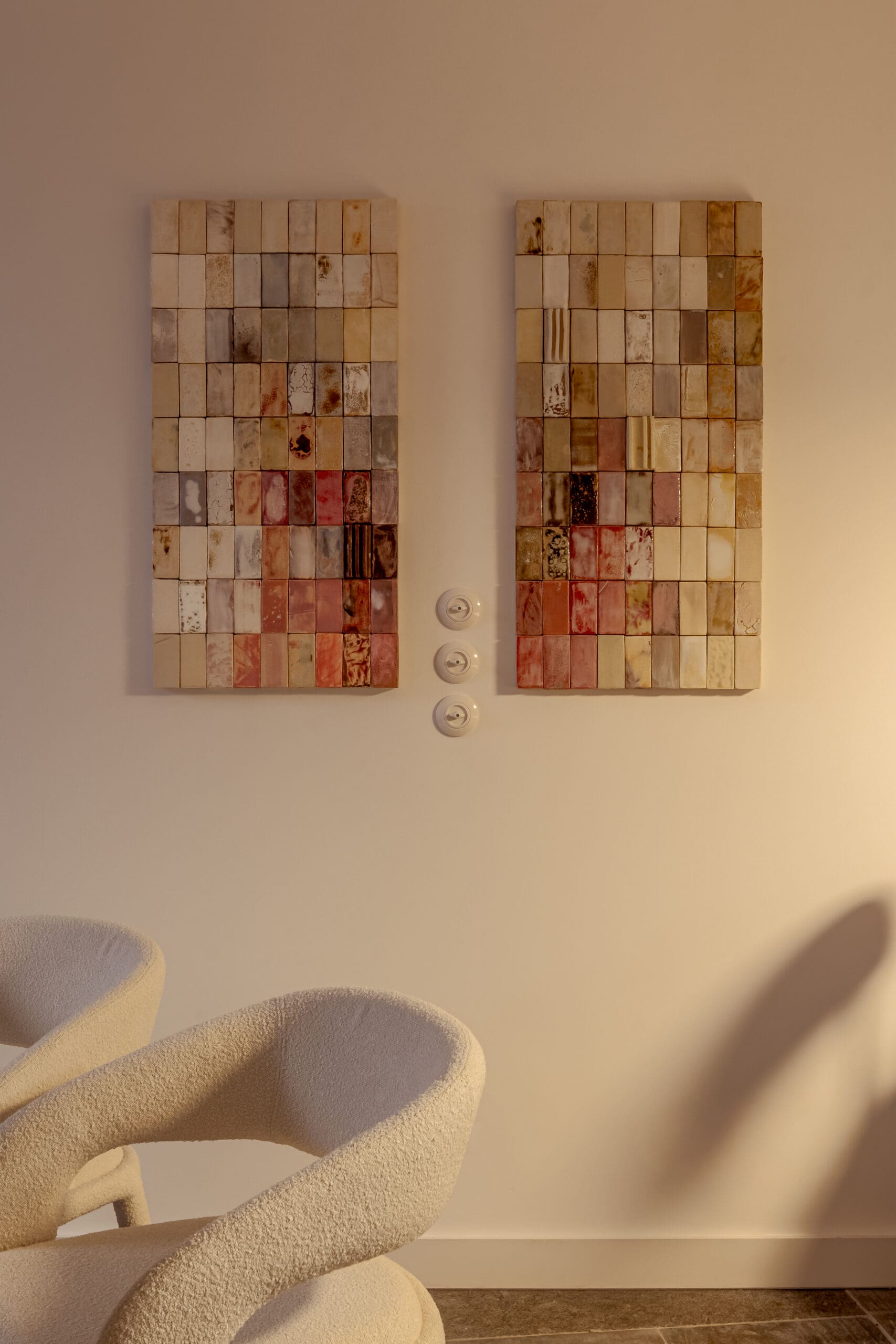 Artwork on wall in kitchen