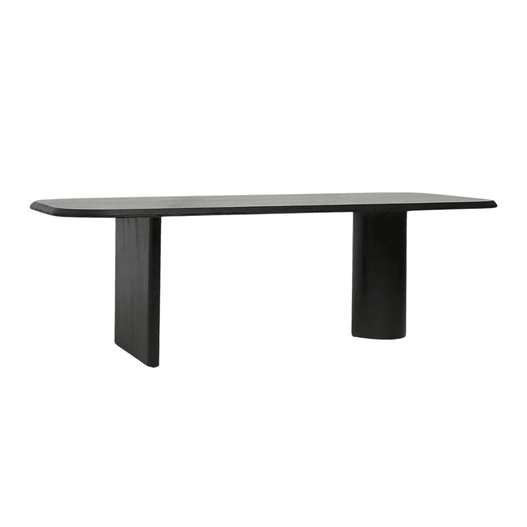 Black dining table
