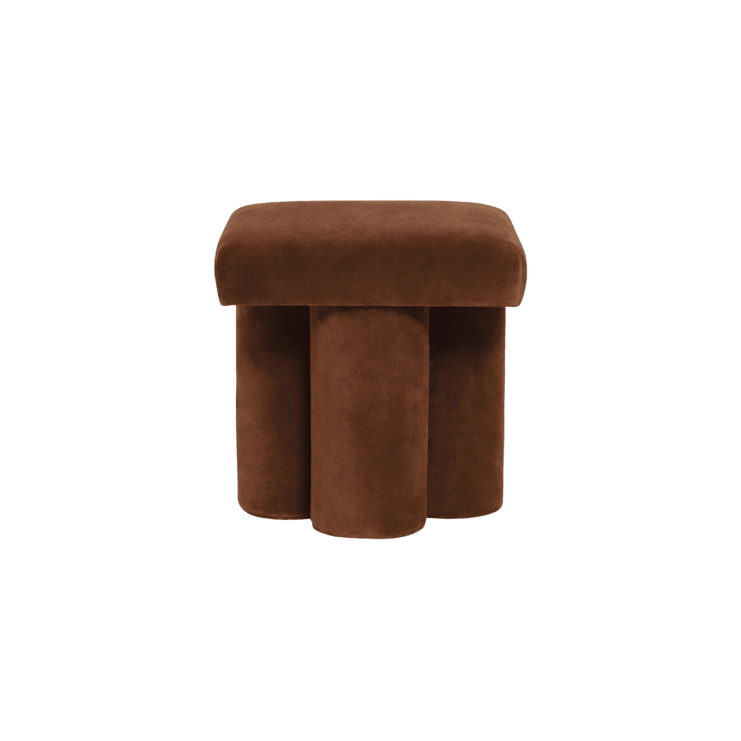 Velvet brown stool