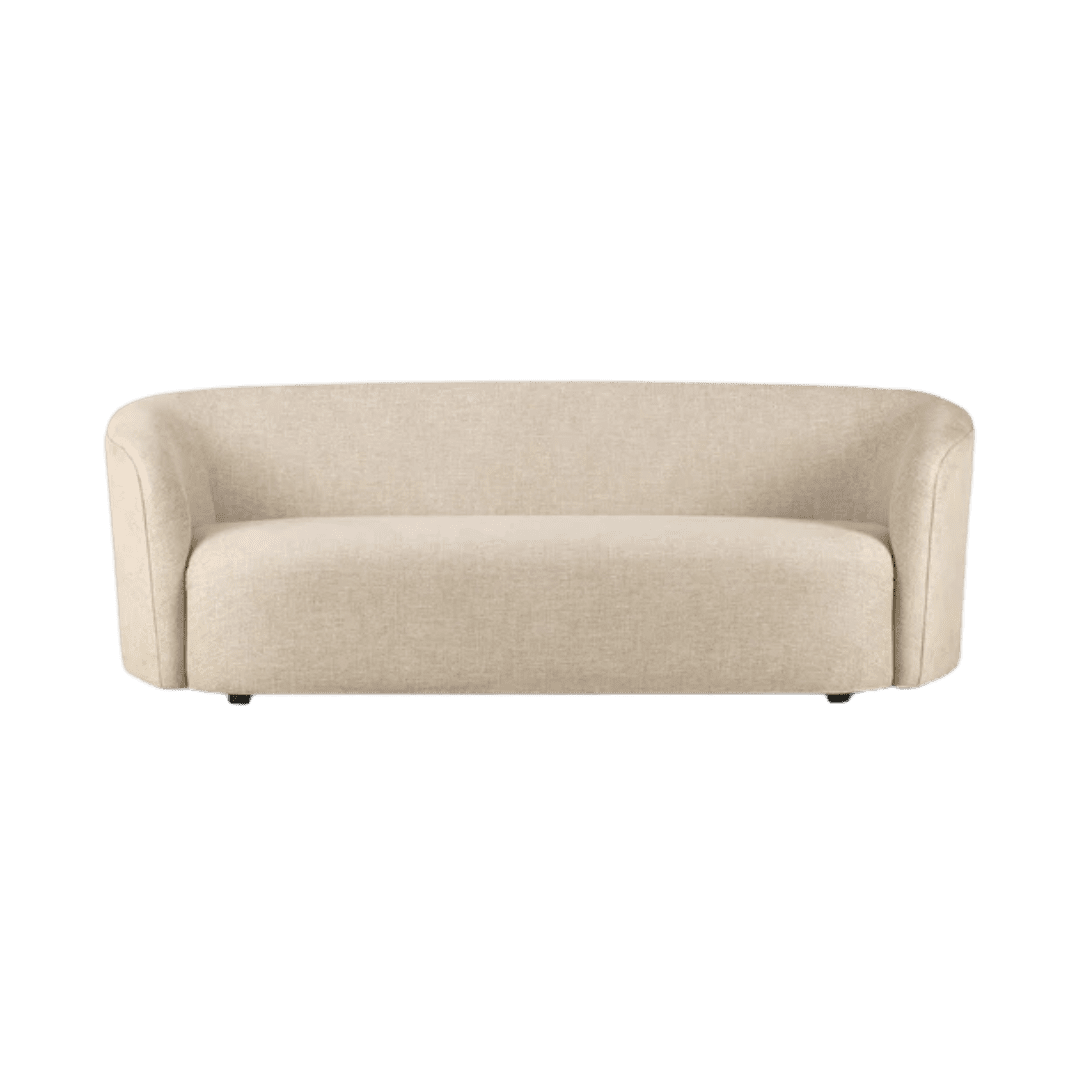 Cream curved sofa