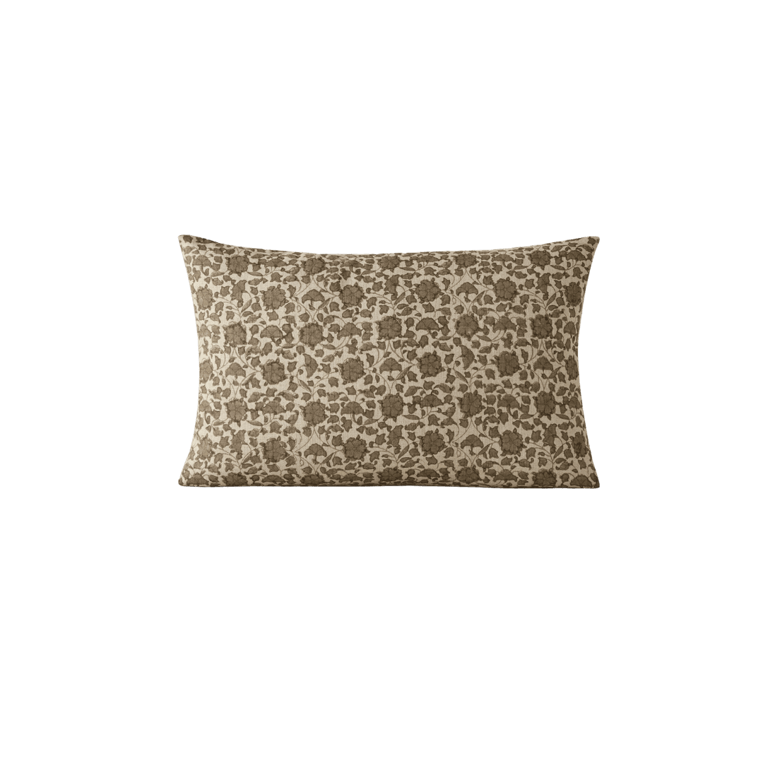 Floral printed throw pillow