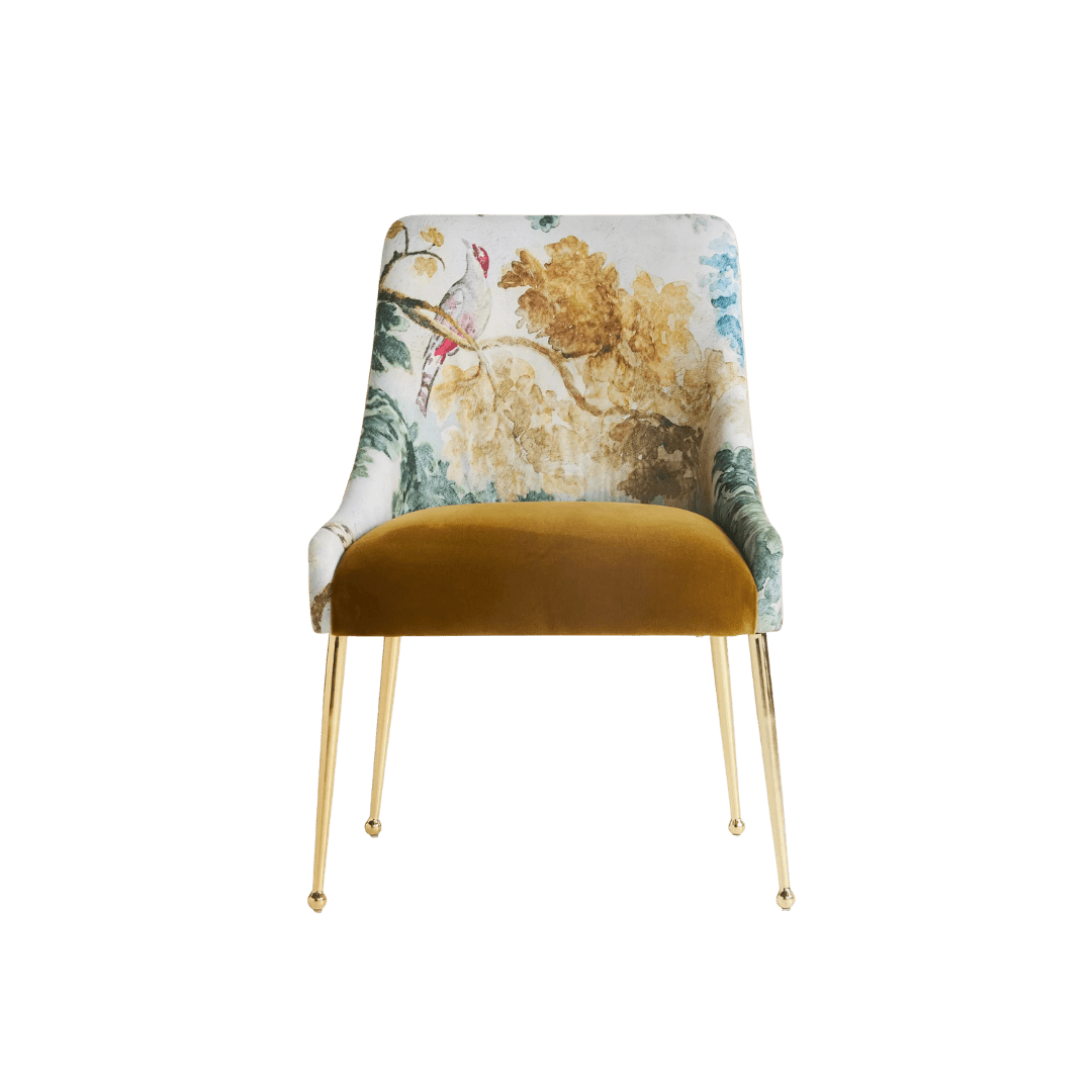 Colorful upholstered dining chair
