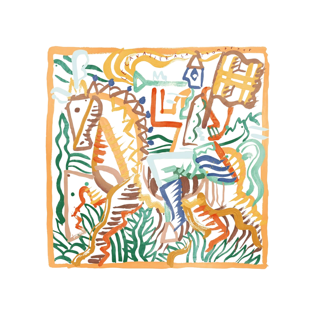 Colorful horse artwork