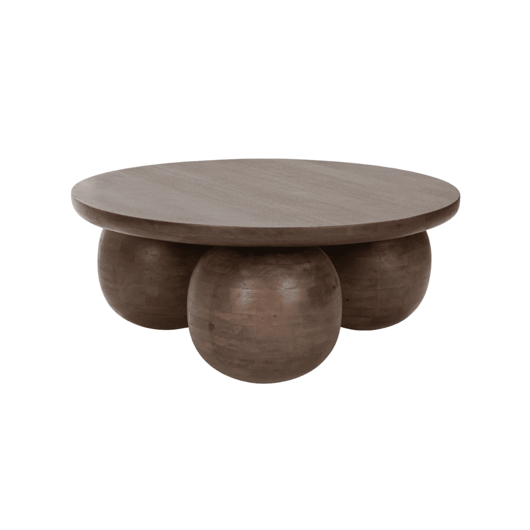 Round coffee table with circle legs
