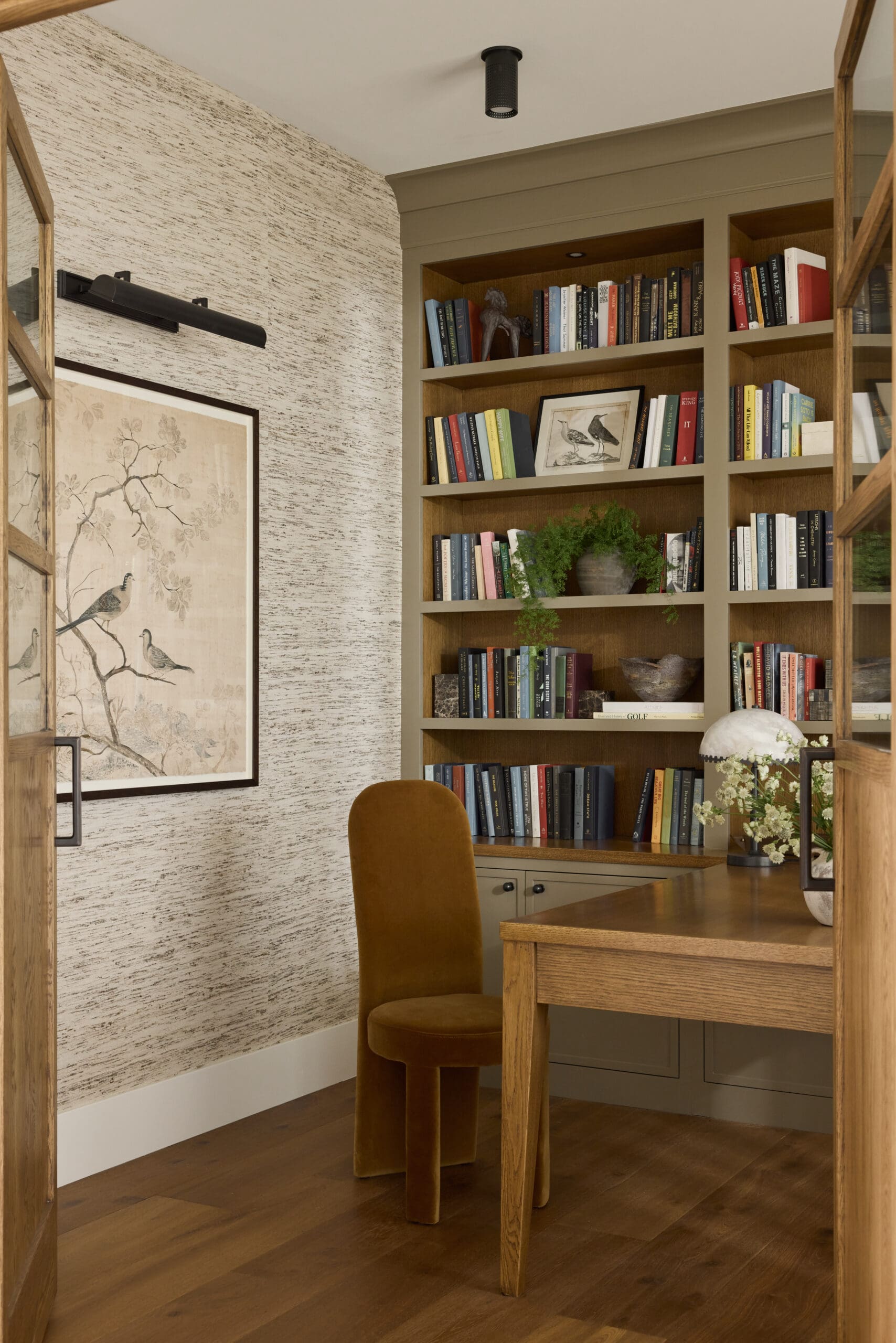 Office with custom millwork