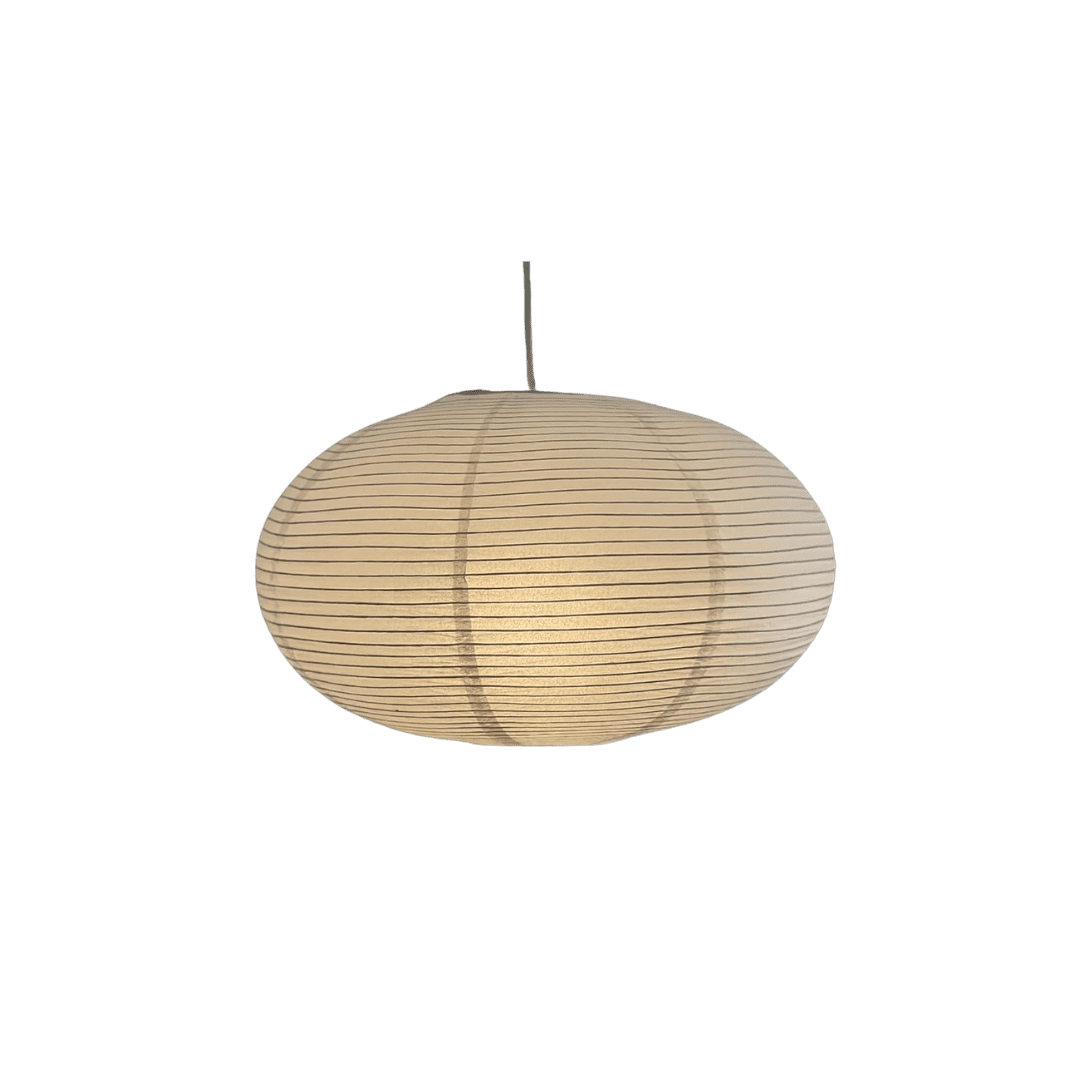 Rice paper shade pendant light