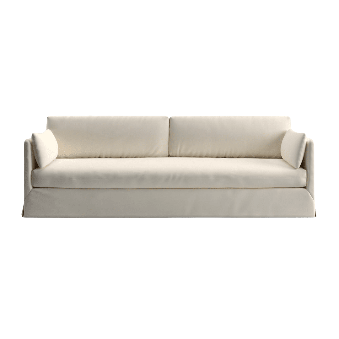 white slipcover sofa