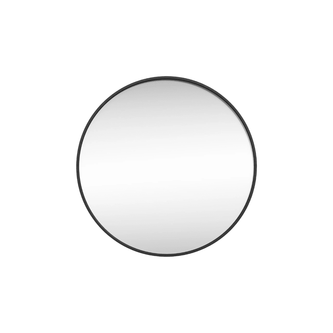 black circular mirror