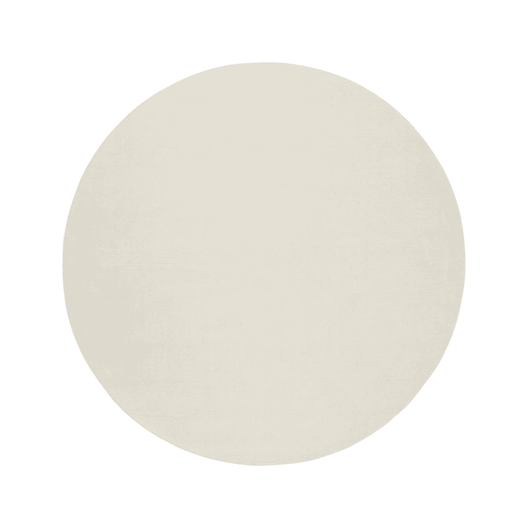 Beige textured circle on a green background.