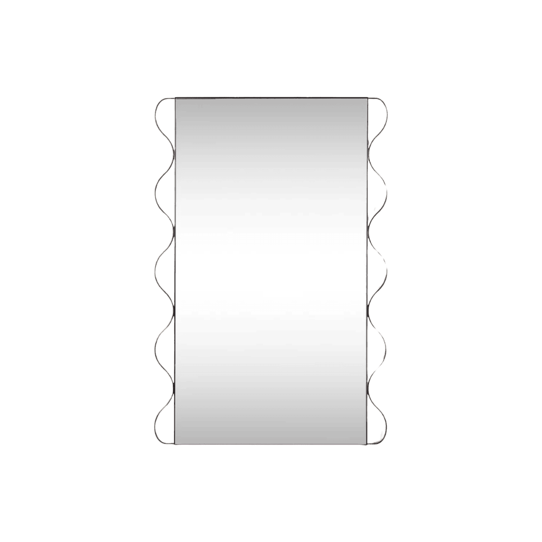 black wavy mirror