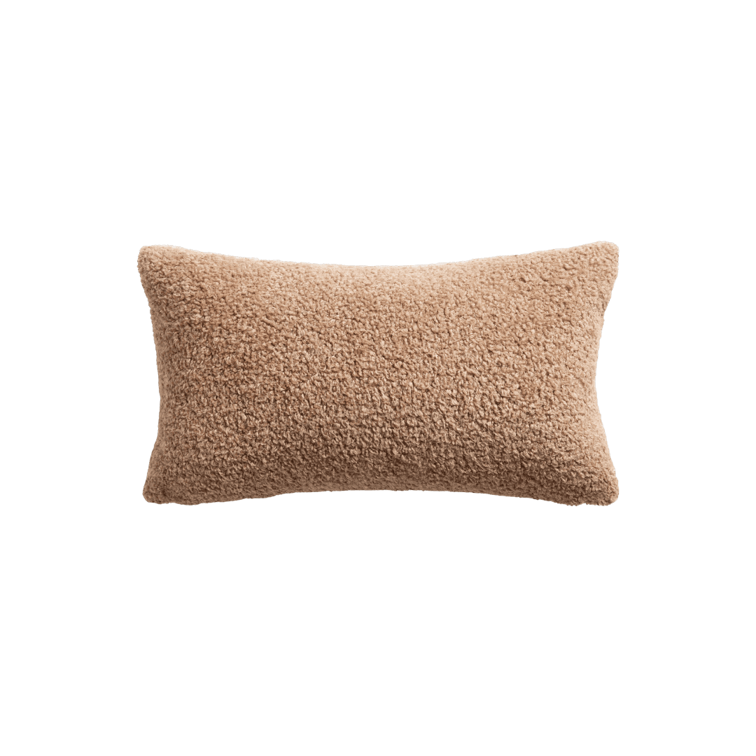 light pink sherpa pillow