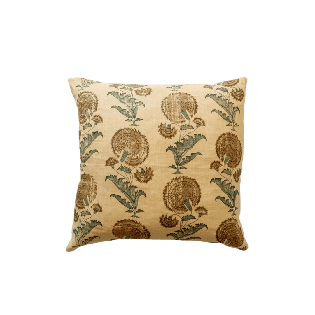 floral printed throw pillow