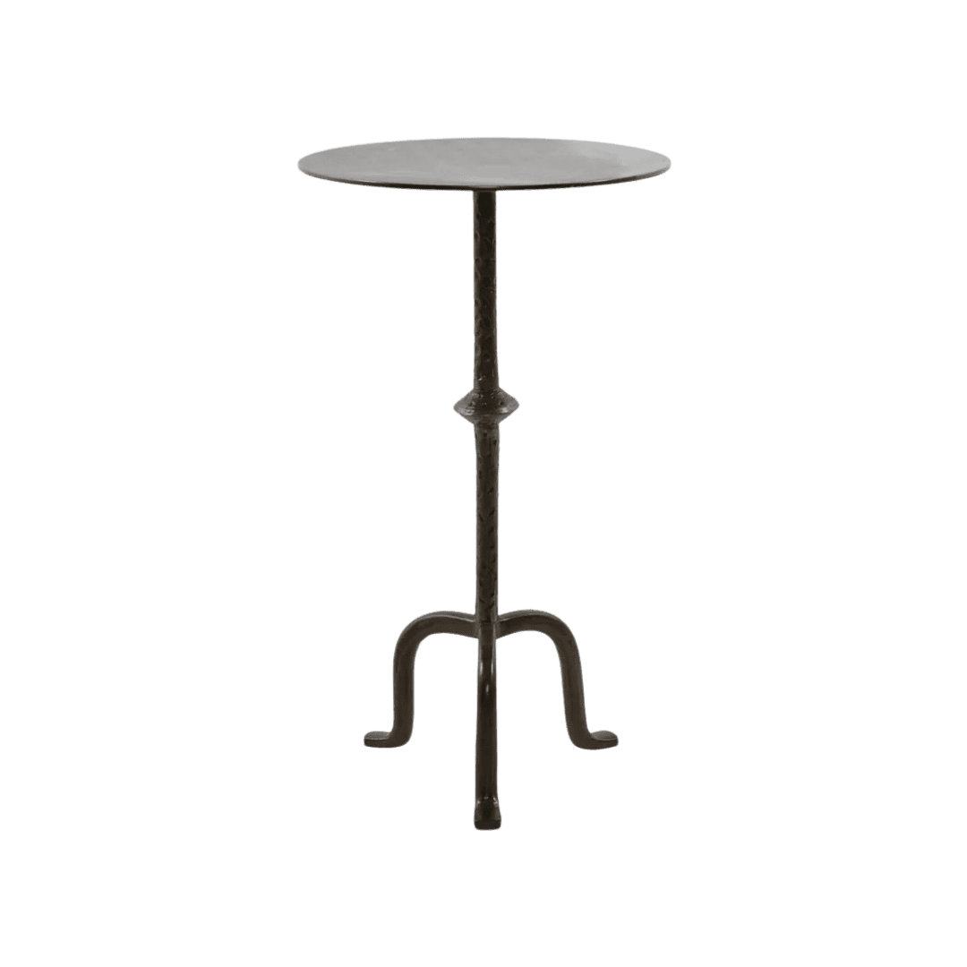 black drink table with curved legs