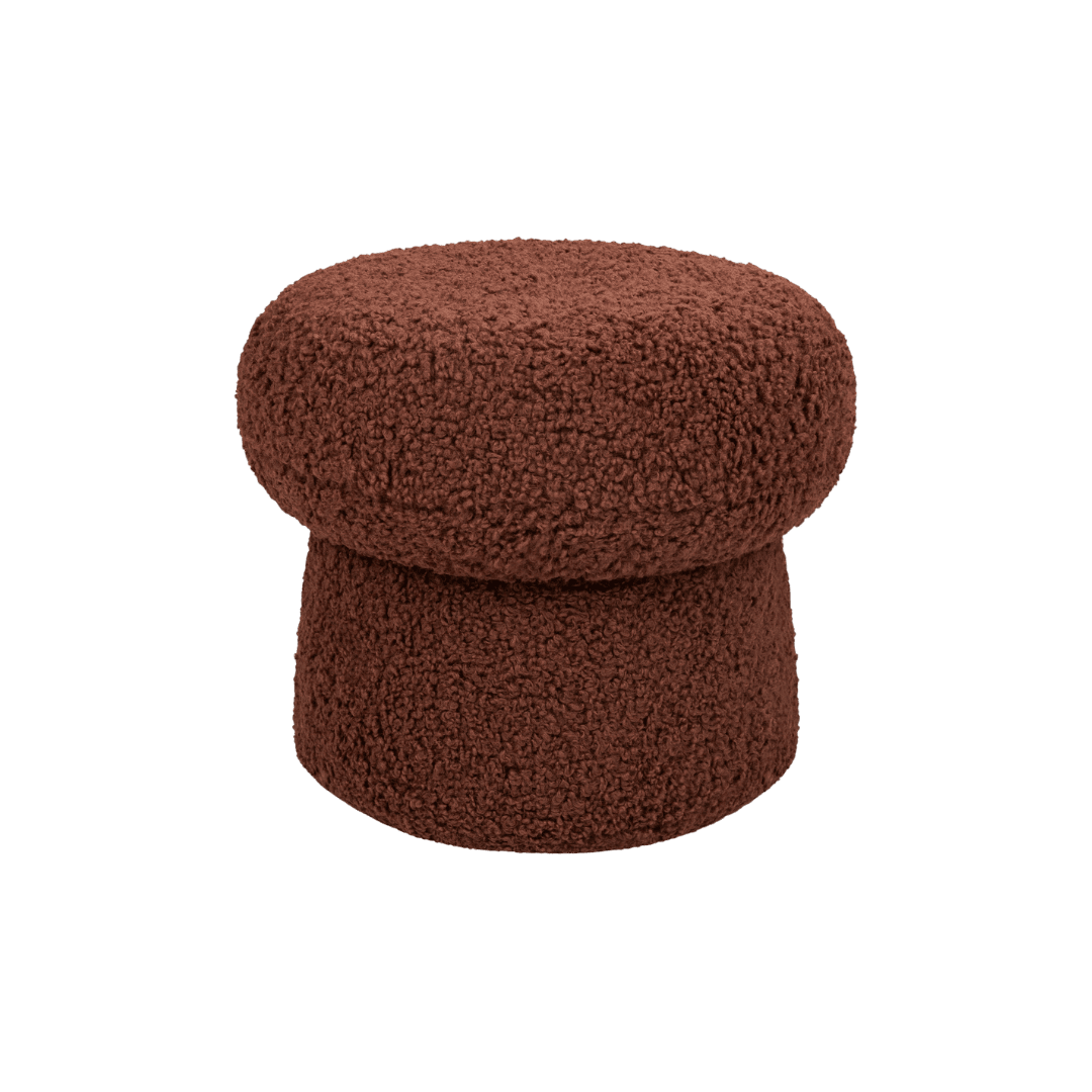 burnt orange mushroom pouf