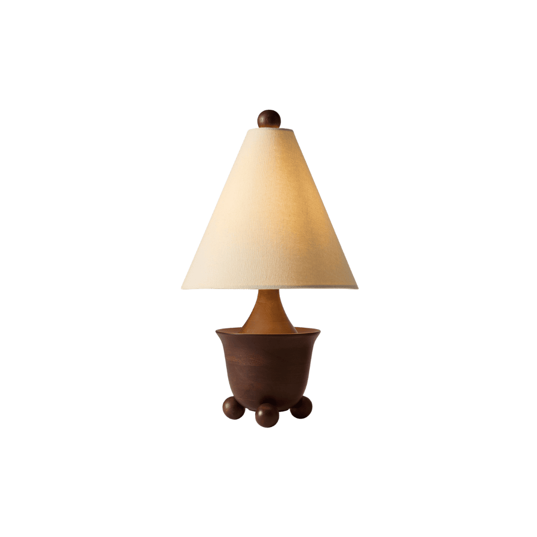 wood vintage inspired table lamp